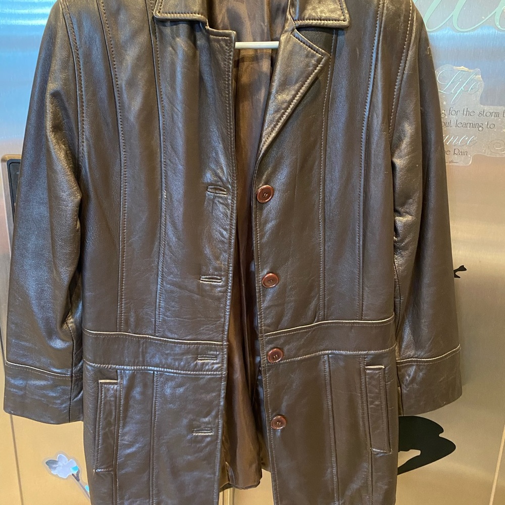 Petite ladies leather jacket